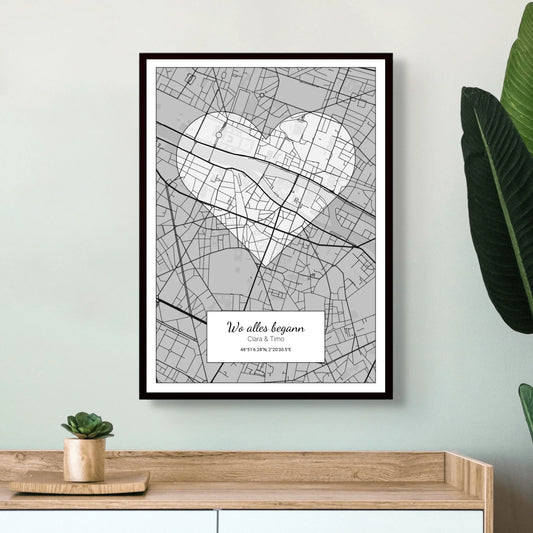 Personalisiertes Stadtplan Poster – "Dein Lieblingsort" - Momeries
